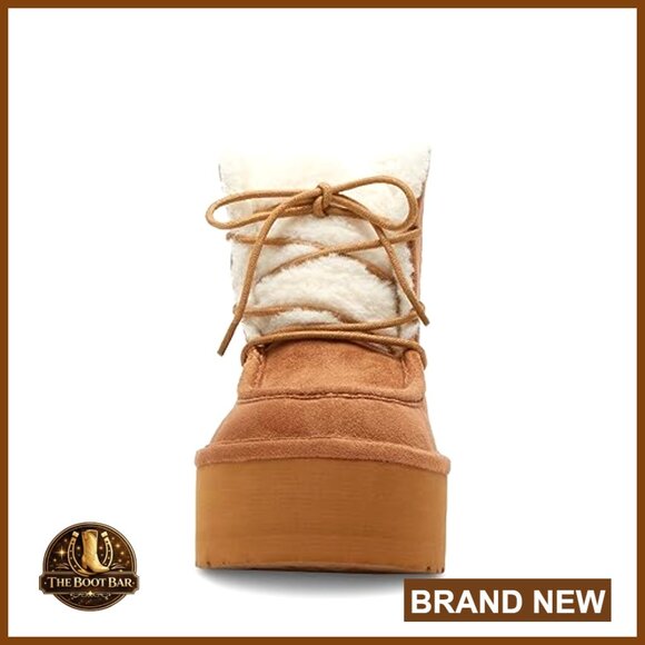 Lace-Up Ankle Boots with Faux Fur Lining, Women's Size - Picture 2 of 6